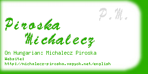 piroska michalecz business card